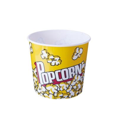 China Amazon Hot Selling Custom Printing Single Wall Plastic Popcorn Buckets Manufacturer Custom Printing Single Wall Disposable Bucket With Lid for sale