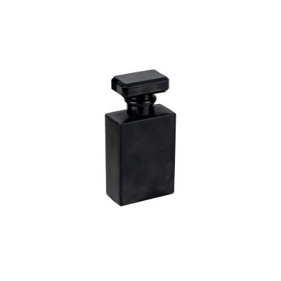 China Matte Black Perfume Bottle Recyclable Eco-friendly 30ml 50ml Frosted Empty Mist Rectangle Spray Bottle Atomizer Perfume Package for sale