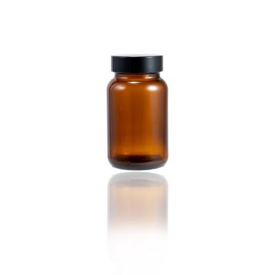 China 100ml 150ml 200ml 250ml 500ml Amber Pharmaceutical Capsule Medical Pill Glass Eco-friendly Recyclable Wide Mouth Bottle for sale