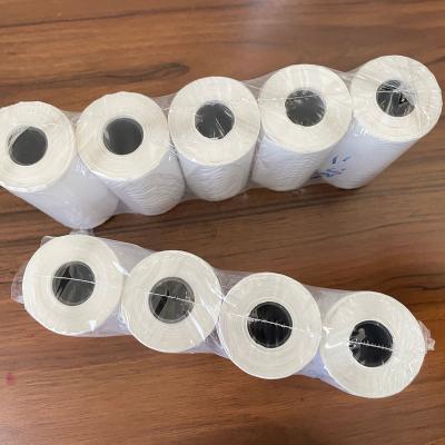 China Custom Adhesive Waterproof Sticker Shipping Label Size White Rolls Hyperviscous Thermal Adhesive Material for sale