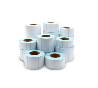 China Waterproof Brittle Material For Sticker Printer Waterproof Custom Size White Rolls Hyperviscous Anti-Counterfeit Adhesive Seal Tape for sale