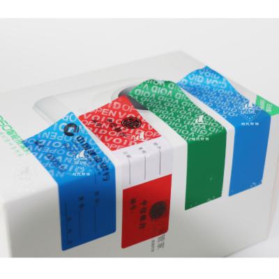 China Waterproof VOID Seal Labels with Custom Fragile Adhesive Material Printer Rolls Labels Size Colors and Logos Sticker for sale