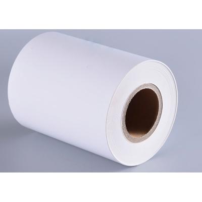 China Waterproof Glossy White PET Material Strong Adhesive White Rolls Labels Custom Size Printing for sale