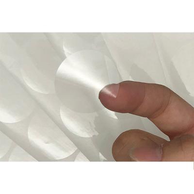 China Waterproof Clear Transparent PET Material Strong Adhesive White Rolls Labels Custom Size Printing Papers for sale