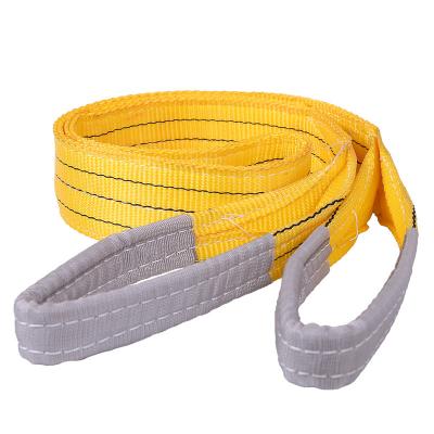 China Cargo Lashing 10 Ton PE Flat Webbing Sling Sling 6m Flat Braided Lifting Slings for sale