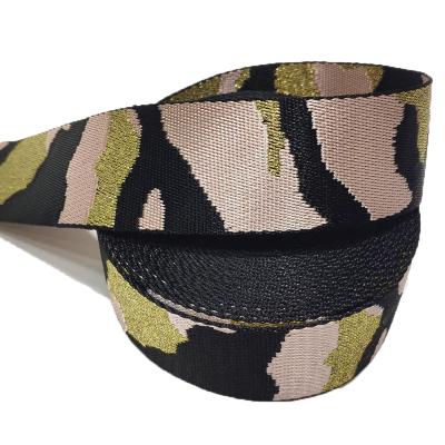 China High tenacity 25mm jacquard camo camo nylon printed military webbing 50mm for belt or bag for sale