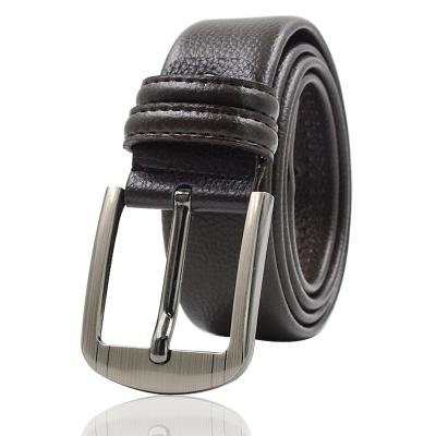 China Fashion.Casual.Business Mens Lychee Scratch-Resistant Microfiber Leather Men's Pin Buckle Casual Business PU Leather Belt for sale