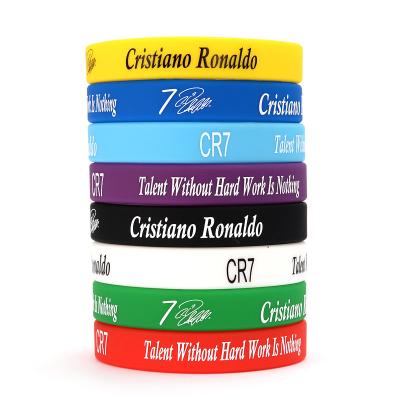 China Custom Logo Sport Promotional Promotion Wristband Silicone Hand Band Wristband Colorful Cheap Bulk Decorative Silicone Rubber for sale