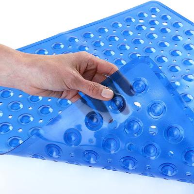 China Sustainable Antibacterial PVC 3d Bathroom Mat Sets Anti Slip Foot Massager Bathroom Shower Mat for sale