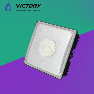 China Warehouse Factory Wholesale Motion Sensor Light Bulbs 80W DLC High Bay Gas Station LED Canopy Light en venta