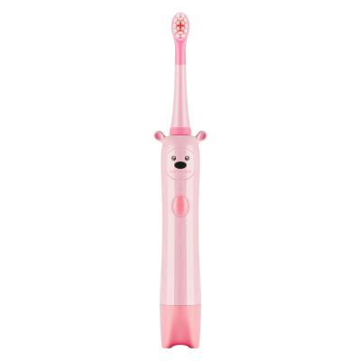 China Battery Powered KT6 Free Sample Battery Powered Vibrating Automatic Soft Bristle Cute Baby Children Kids Sonic Electric Toothbrush for sale