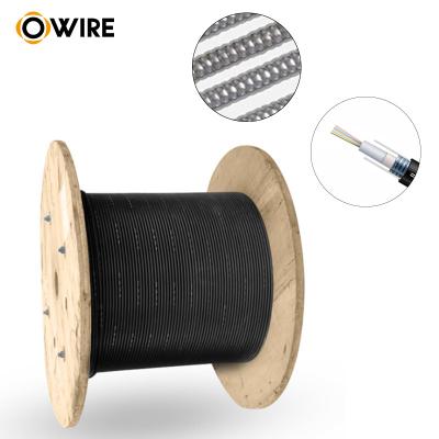 中国 Owire cable with 6 fibers armored fibre optic cable gyxtw for CCTV/CATV project 販売のため