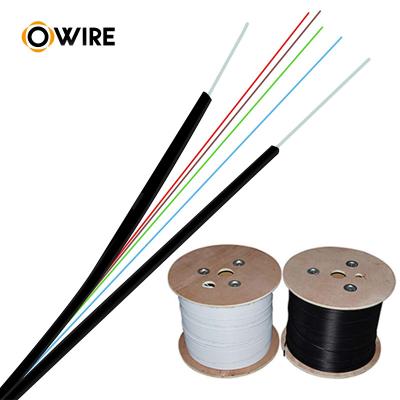 中国 2021 Outdoor g652d 1 2 4 8 16 core multimode plastic ftth launch optic fiber wire cable 販売のため