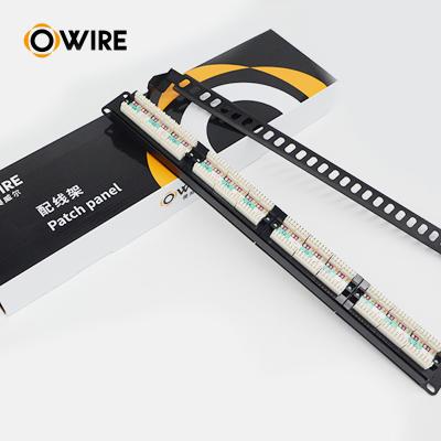 China Owire Port Patch Panel Network System UTP/FTP Patch Panel Cat5e UTP 24Ports for sale