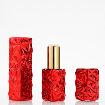 China Professional 3D Cosmetics Emboss Diamond Texture Empty Lipstick Tube Packaging With Great Price for sale