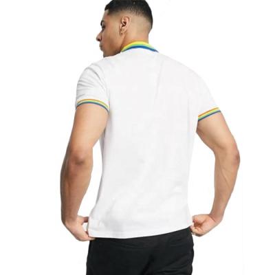 China Men 100% Short Polo Uniforms Assn Collar Tshirts Black Kaos Polo Tees Anti-Wrinkle Homme USA Cotton Sleeve Golf Tee Shirt For Us for sale