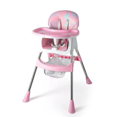 China Modern High Quality Foldable Baby Dining Chair With PU Cushion for sale