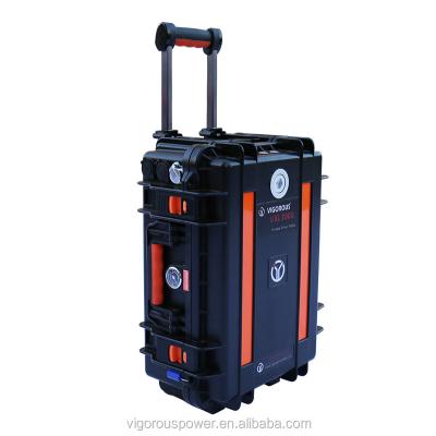 China Trolley with wheels 3000W 3kw lithium battery inverter generator power station backup solar charging portable solar power system for sale