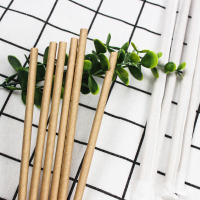 China Food-contact traditional grade 8.5 inch high quality biodegradable eco-friendly healthy kraft straws for drinking for sale