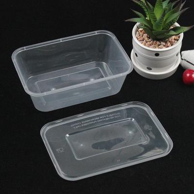 China Leak proof disposable food processor pp plastic disposable microwavable food containers for sale for sale