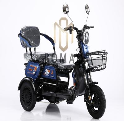 China Steel The 2023 new intelligent 600W adult tricycle electric vehicle features a cool blue exterior,Bonmad e bicycle BM942-3003 for sale