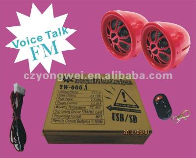 China The Other Car Alarm System YW-666A MP3 Sound System DC12V for sale