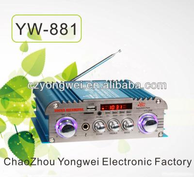 China Professional DC 12v car amplifier 15.5*14.3*4.3 cm output 2 channel and 4 channel high power for sale