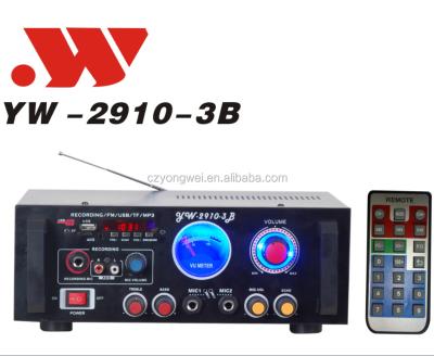 China Professional Mp3 Player+fm Radio+ MIC Karaoke 2CH Audio Power Amplifier New Arrival YW-2910-3B for sale