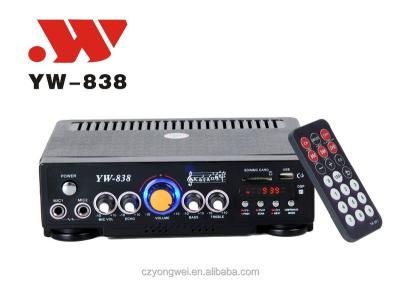 China YW-838 dc12v gates sound amplifier car amplifier high fidelity tube for sale