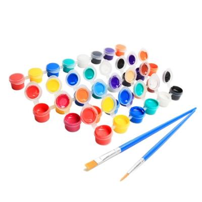 China 6Colors Non-Toxic Acrylic Paint By 3ml Paint Art On Jars, Non-Toxic Paint Kit For Kids for sale