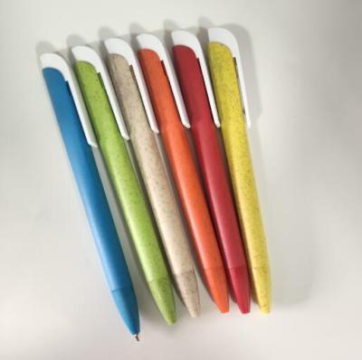 China Promotional Eco Pen Wheat Straw Ballpoint Pen Eco Friendly Ballpoint Pen for sale