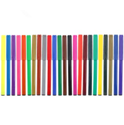 China DIY Drawing Free Sample Solid Color Fiber Fine Felt Tip Water Color Marker Pen for sale