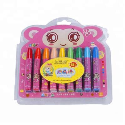 China Soft Suction Ability Non-Toxic Wax Crayons Set Children Painting Oil Drawing Pastel for sale