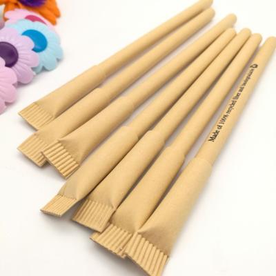 China Normal Customized Popular Eco-friendly Pen Recycled Kraft Paper Gel Pen Desktop Gel Pen for sale