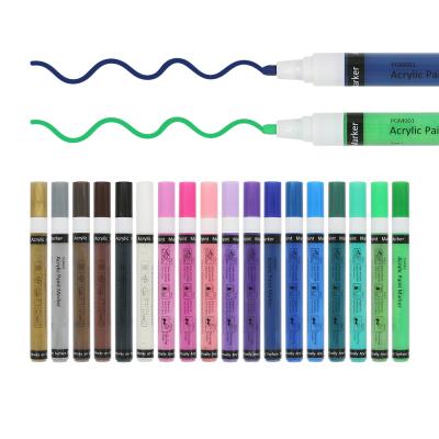 China High Quality Colored Marker Pen Permanent Acrylic Ink Marker Black Dot Painting XL-29037 for sale