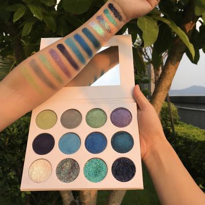 China Private Label Waterproof 12 Colors High Pigment No Brand Eyeshadow Custom Palette for sale