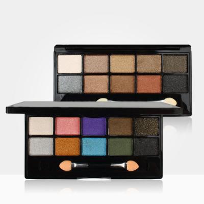 China Waterproof Makeup Eyeshadow Palette Custom Vegan Long Lasting Eyeshadow Palette With Brush for sale