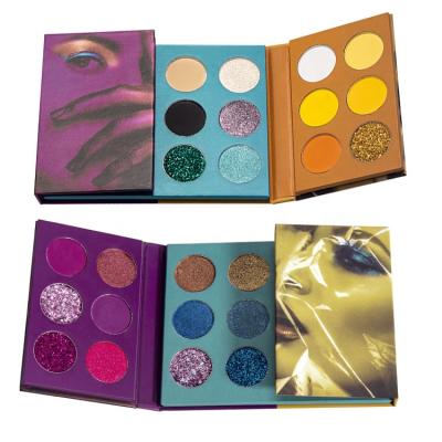 China High Pigmented Waterproof To Make Your Own Eyeshadow Palette 6 Colors Custom Eyeshadow Palette for sale