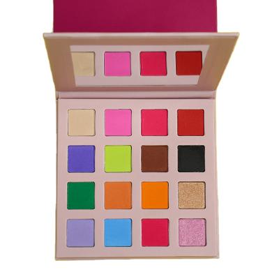 China Private Label 2021 Wholesale Waterproof Spring Makeup No Logo 16 Colors Square Eyeshadow Palette for sale