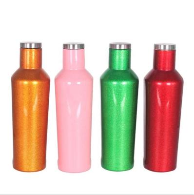 China Double Wall Viable Vacuum Insulated Buzzer Stands Whole Bottle Thermos Wine Cup Triple Leaf Proof Water Bottle For Camping for sale