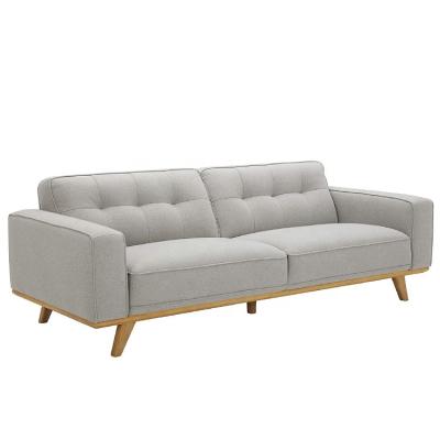 China Other Modern Cheap Living Room Sofas With Wooden Base In Light Gray / Blonde Color for sale