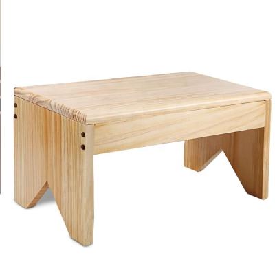 China Farmhouse wooden step stool for adults - very sturdy, bed stool for high beds for sale