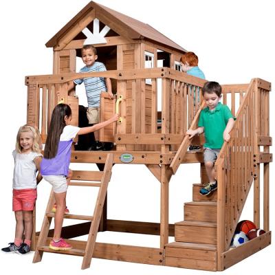 China Minimalist Backyard Scenic Sizes All Cedar Playhouse for sale