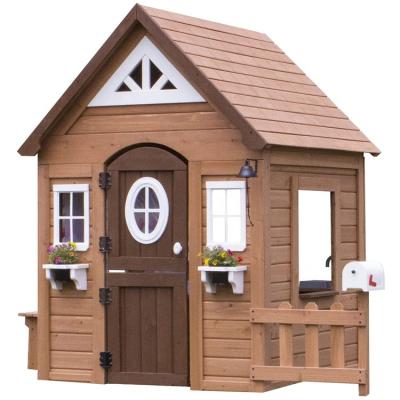 China Minimalist All Cedar Outdoor Wooden Playhouse for sale