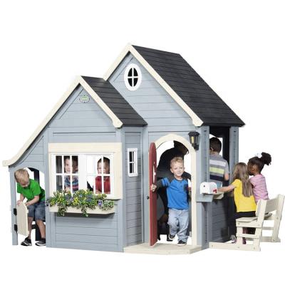 China Spring Minimalist Cottage Outdoor Wooden Playhouse for sale