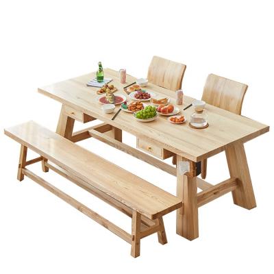 China (Other) adjustable modern solid wood dining table for sale