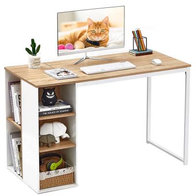 China Modern Modern Furniture Kids Bedroom Office Study Wooden Desk with Storage Shelves for Home Work for sale