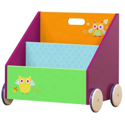 China Modern children's shelf with wheels for sale