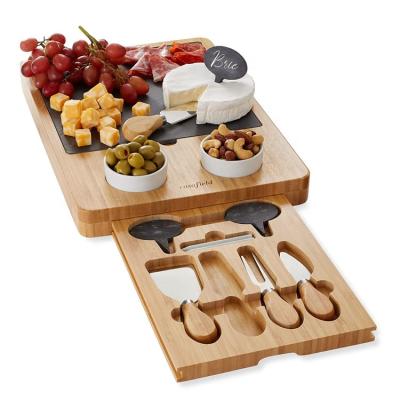 China Disposable Organic Bamboo Cheese Board - Wooden Charcuterie Tray Serving Tray for Meat, Fruit and Biscuits for sale