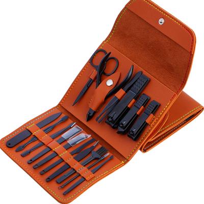 China Finger Stainless Steel Nail Clippers Set 16 Piece Pedicure And Manicure Tool Set for sale